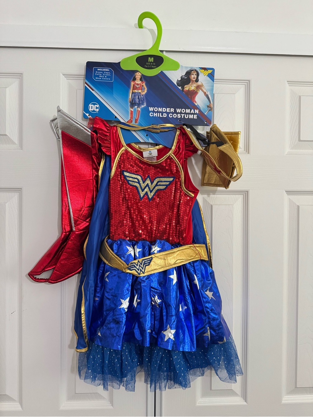 DC Wonder Woman Girls Costume - Red, Blue & Gold